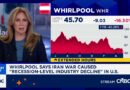 Whirlpool says Iran war causing 'recession-level industry decline.' The shares are down 12%